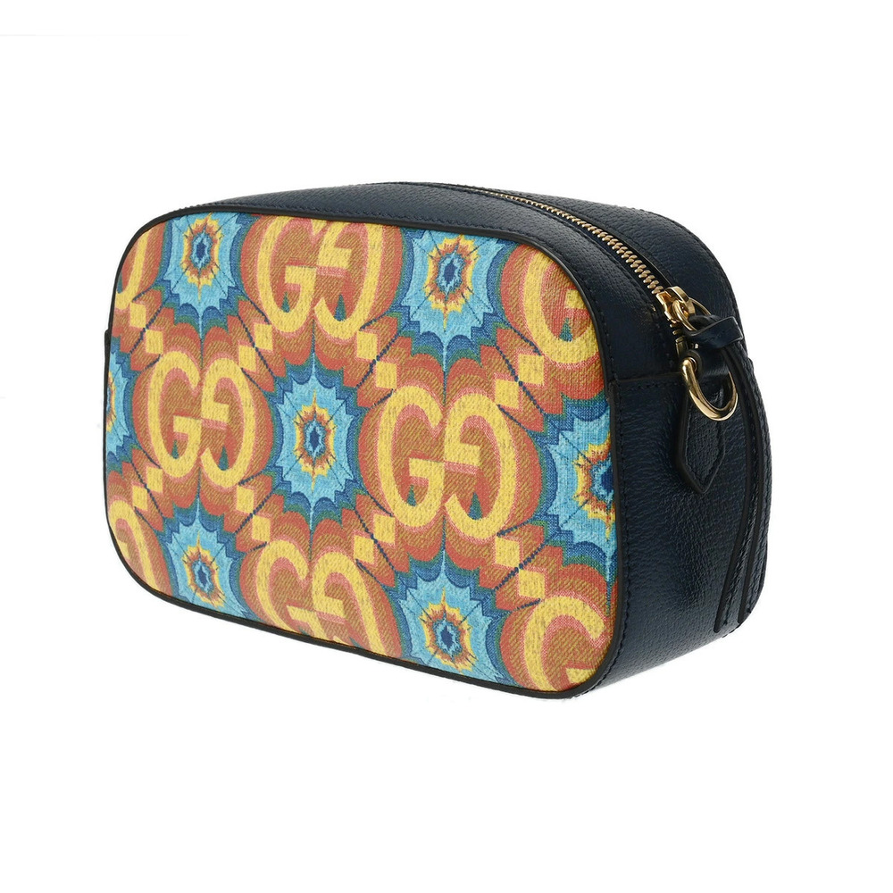 Gucci Kaleidoscope Bag Shoulder GG Blue Leather Yellow - Picture 1 of 9
